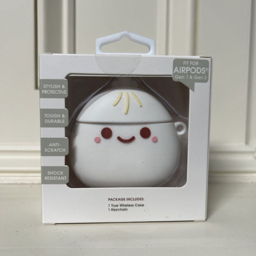 Dumpling AirPod Case With Keychain Fits AirPods Gen 1 And 2